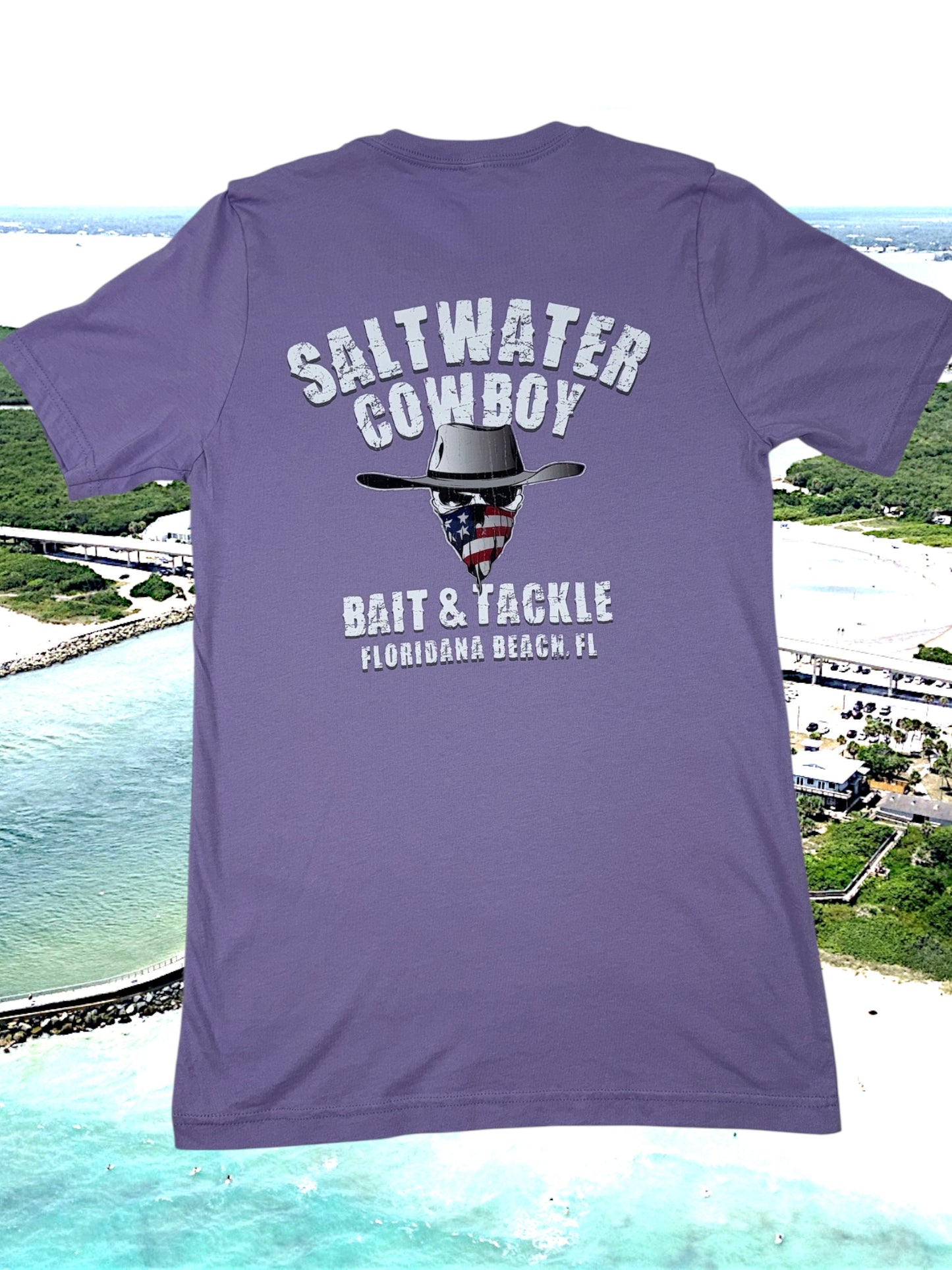 Saltwater Cowboy Bait & Tackle Floridana Beach - Next Level Tee