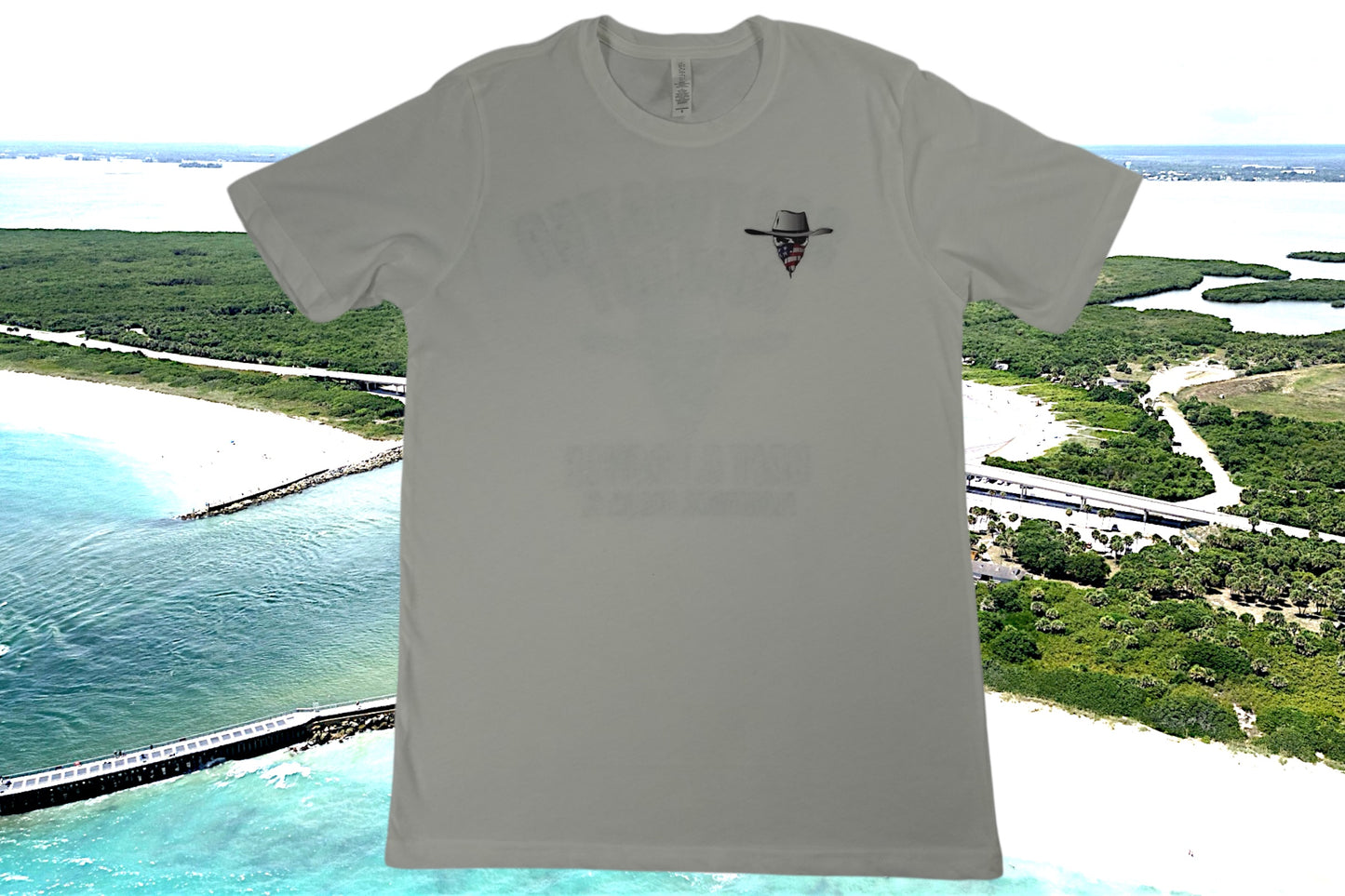 Saltwater Cowboy Bait & Tackle Floridana Beach - Next Level Tee
