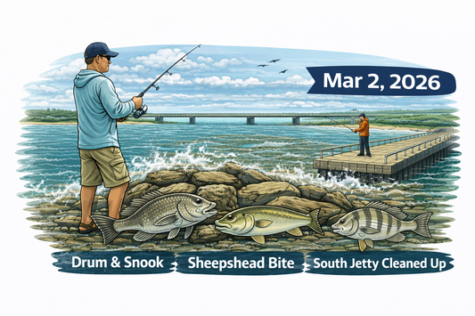 Sebastian Inlet Fishing Report (Mar 2, 2026) — Drum, Sheepshead & Snook Showing on the Jetties