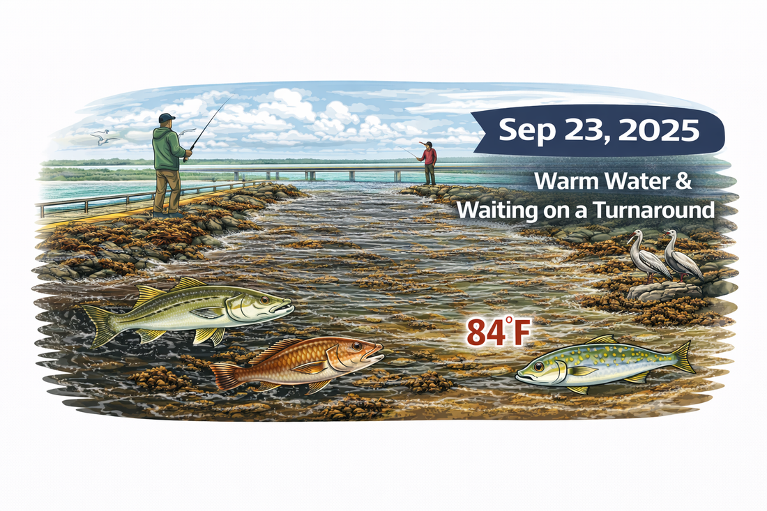 Sebastian Inlet Fishing Report – Sep 23, 2025 (Warm Water & Waiting on a Turnaround)