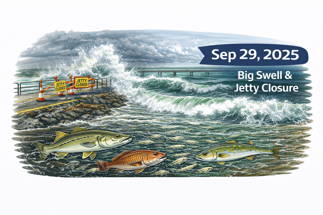 Sebastian Inlet Fishing Report – Sep 29, 2025 (Big Swell & Jetty Closure)